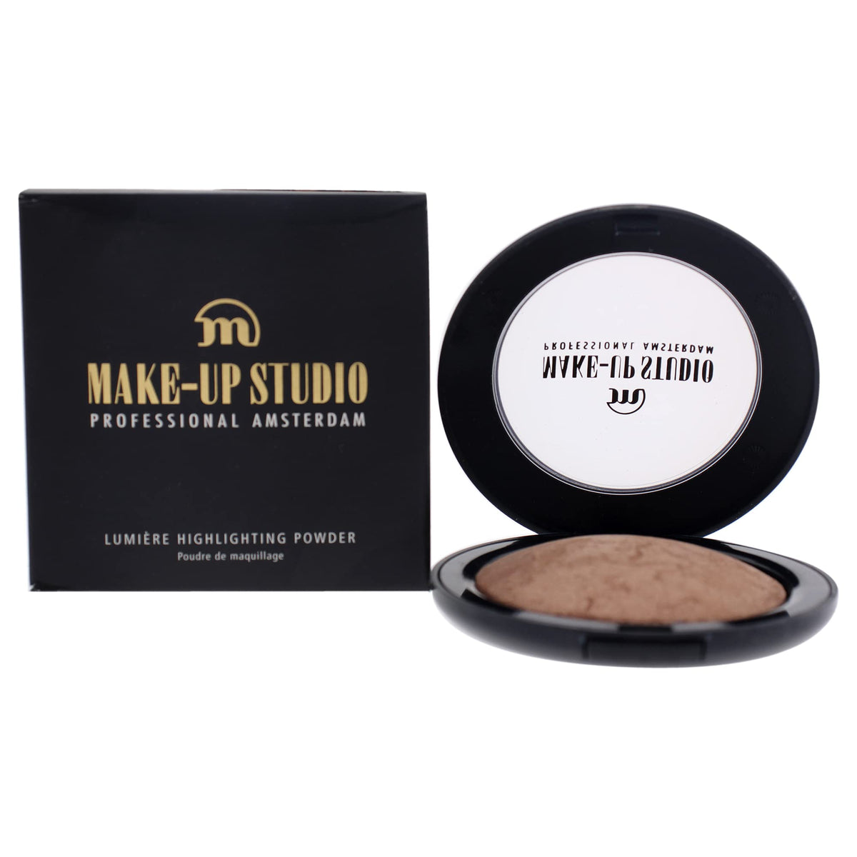 Make-Up Studio Lumiere Highlighting Powder - Champagne Halo, Highly Pigmented Shimmer, 0.25 Oz