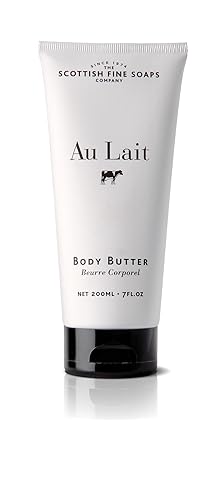 Scottish Fine Soaps Au Lait Milk Body Butter, 7Oz Tube - Nourishing Moisturizer