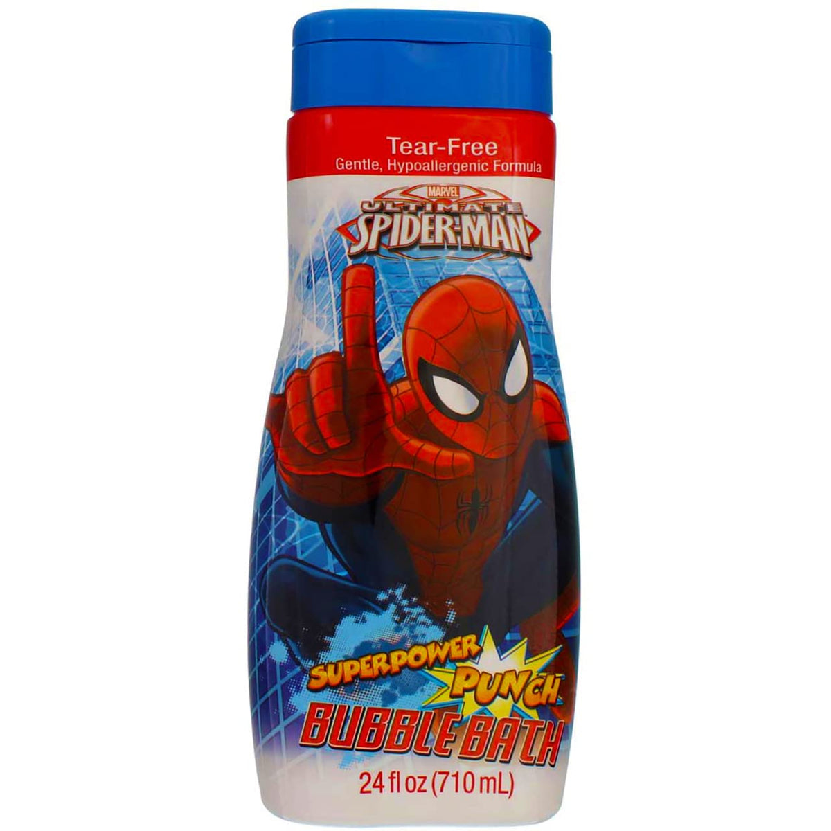 Spiderman Bubble Bath 24Oz Superpower Punch - 2 Pack, Blue Red Fun For Kids