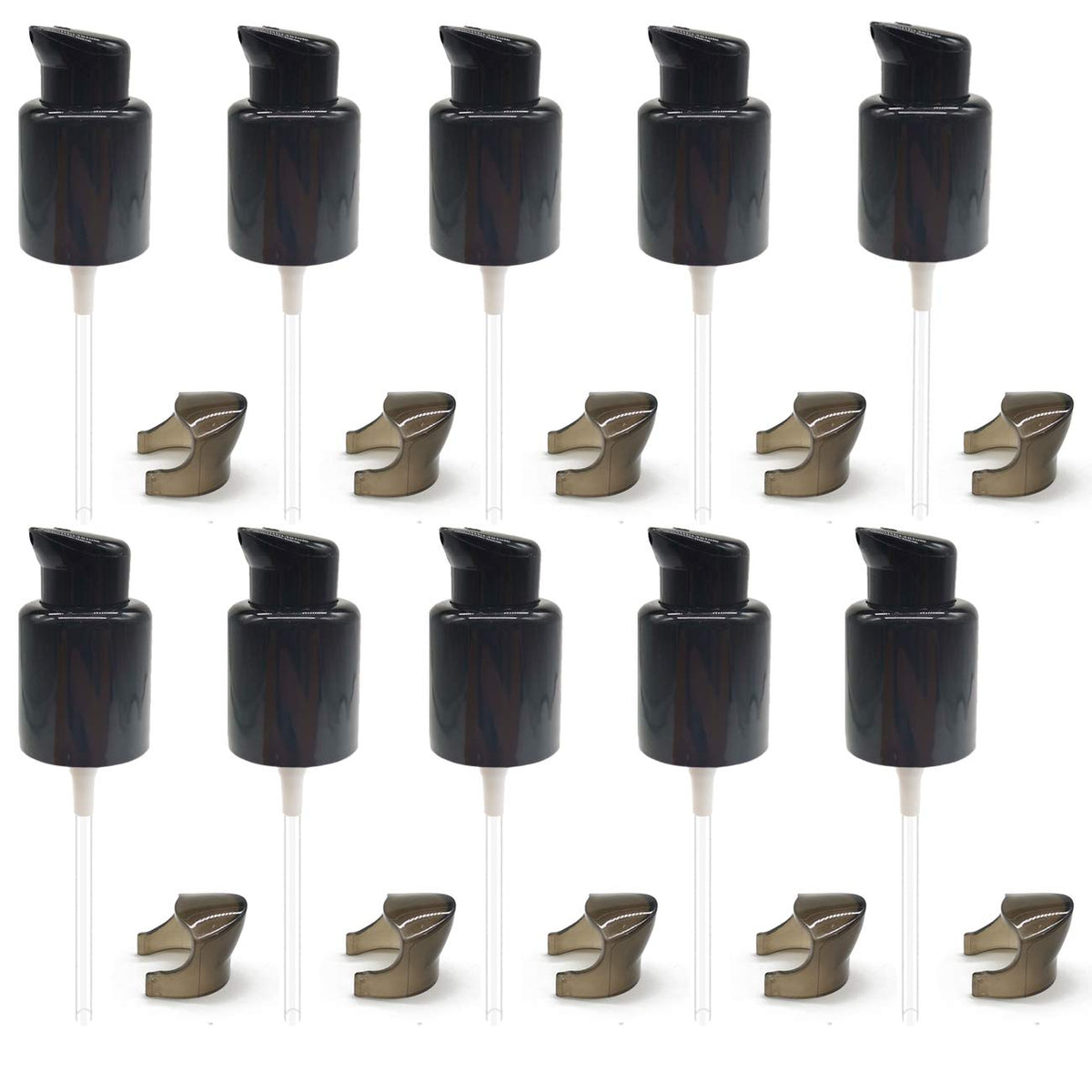 Tihood 10Pcs Black Plastic Foundation Pump Replacement Tool For Liquid Makeup