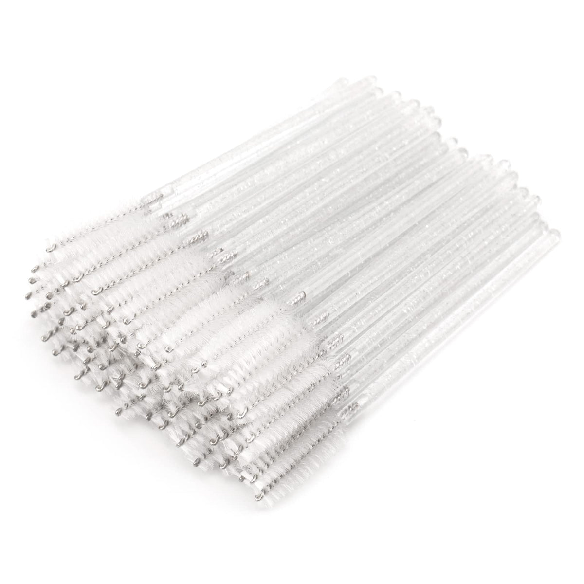 G2Plus 100Pcs White Mascara Wands, Disposable Spoolies For Eyelash & Eyebrow Makeup