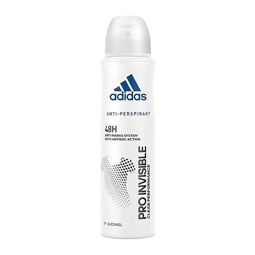 Adidas 0% Alcohol Anti-Perspirant Deodorant, Pro Invisible Clear, 5 Oz, 1 Count