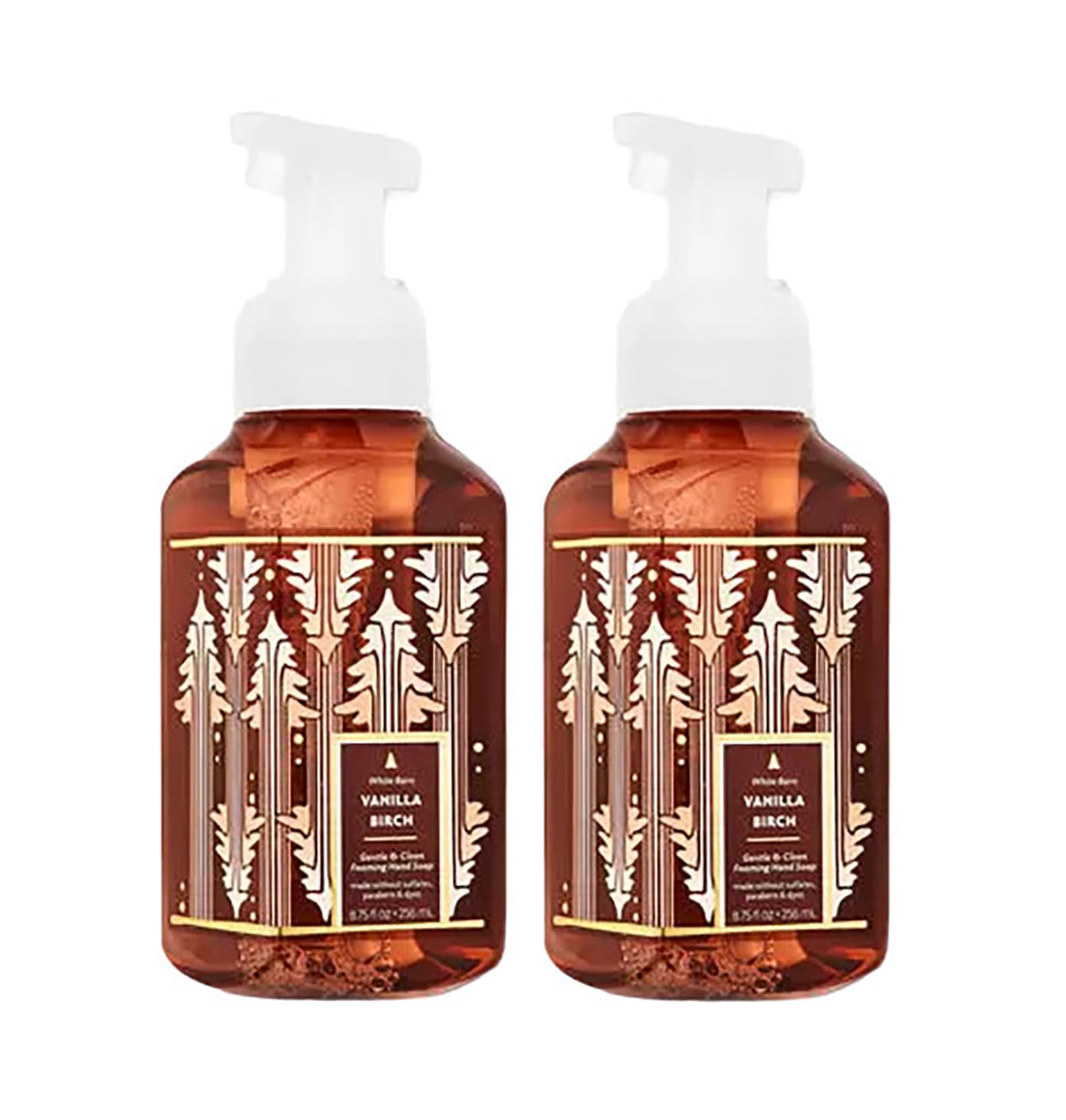 Bath & Body Works Foaming Hand Soap 8.75 Oz 2-Pack - Vanilla Birch, Gentle & Clean