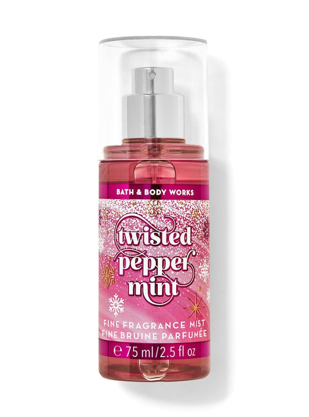 Bath & Body Works Twisted Peppermint Mist 2.5 Oz Travel Size Spray - Holiday Fragrance