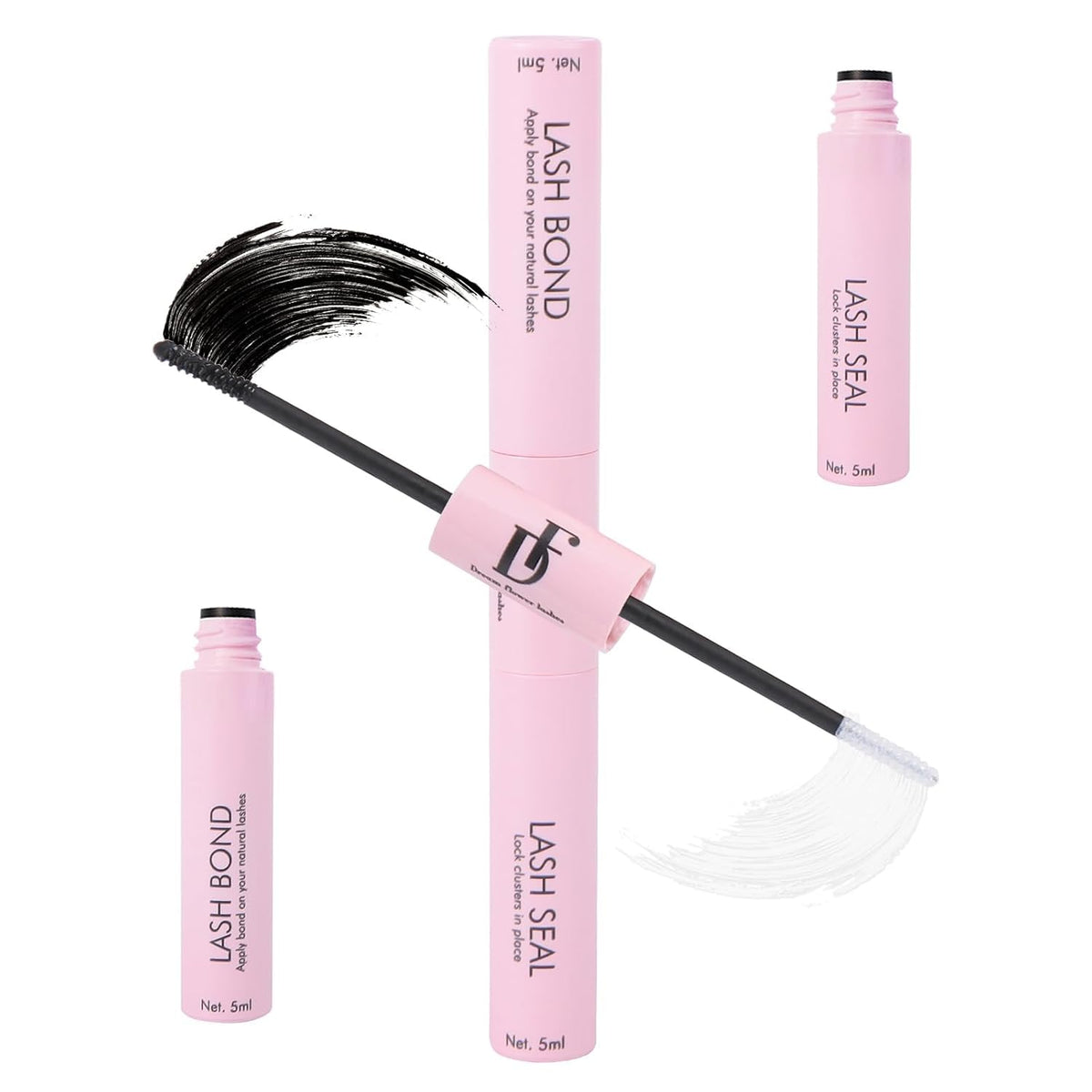 Df Touchjoy Waterproof Lash Glue Bond & Seal - Long Lasting Diy Lash Extension Glue (5Ml+5Ml)