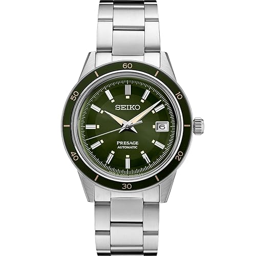 Seiko Srpg05 Men'S Automatic Watch - Presage Collection, Green Dial, 50M Water Resistant