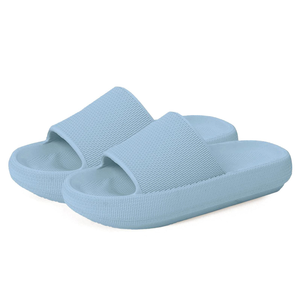 Menore Quick Drying Eva Slippers For Men & Women, Non-Slip Open Toe Sandals - Grey Blue