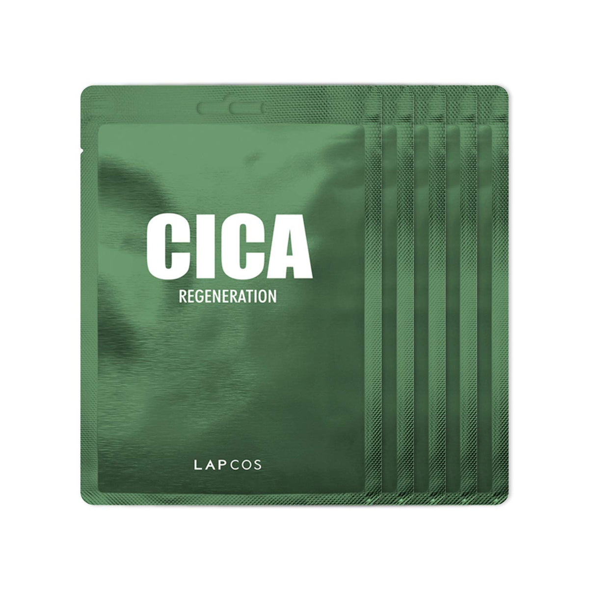 Lapcos Cica Sheet Mask, Revitalizing Bamboo Face Masks With Plant Extract, 5-Pack