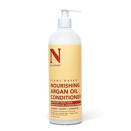 Dr. Natural Argan Oil Conditioner, 16 Oz - Promotes Hair Growth & Scalp Health, Frizz Control