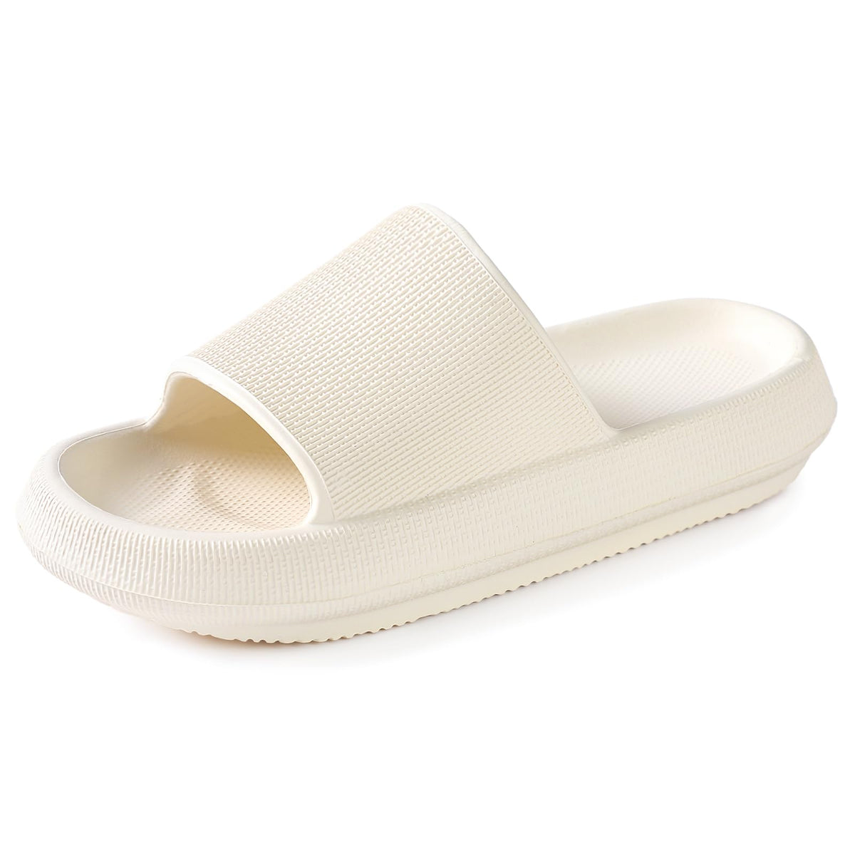 Menore Quick Drying Open Toe Slippers For Women & Men, Non-Slip Spa Pool Beach Sandals, Beige