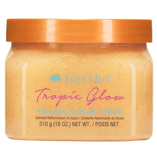 Tree Hut Tropic Glow Firming Sugar Scrub 18 Oz - Exfoliating, Softens Skin, Shea Butter & Guarana