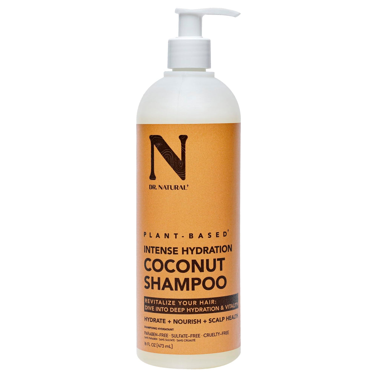 Dr Natural Coconut Shampoo  16 oz  Hydrating Shampoo for Dry Hair  Promotes Hair Growth  Prevents Breakage and Scalp Health 