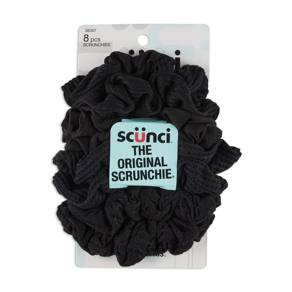 Scunci Effortless Beauty Black Ponytail Holders, 0.8 Ounce, 1 Count By Conair