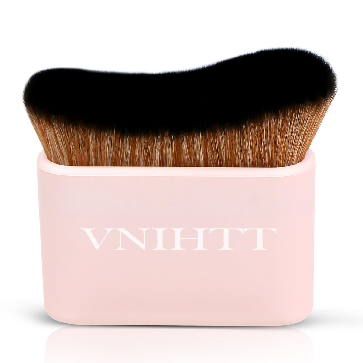 Vnihtt Self Tanner Brush - Kabuki Applicator For Body & Face, Pink Nylon Makeup Brush