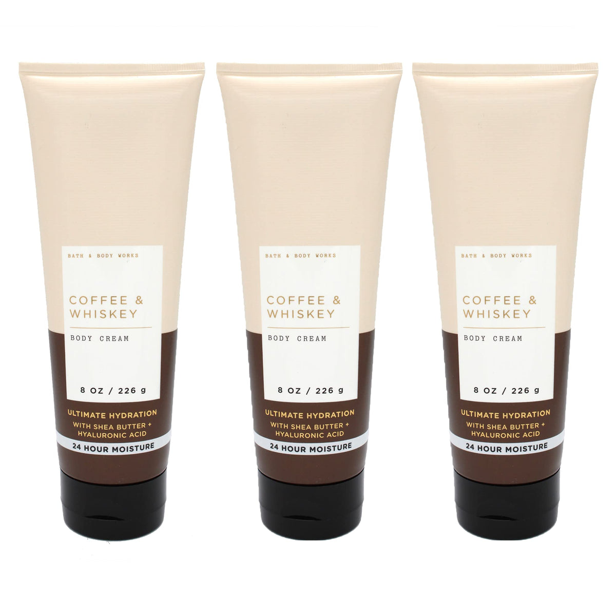 Myt Coffee & Whiskey Ultimate Hydration Body Cream 8Oz With Shea Butter & Hyaluronic Acid - 3 Pack