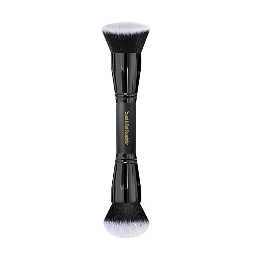 Loryp Double Ended Kabuki Foundation Brush – Contour & Bronzer For Liquid & Powder Makeup