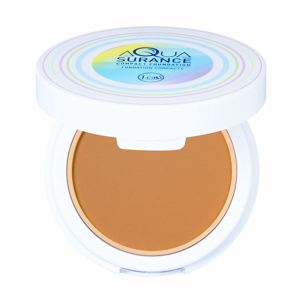 J.Cat Beauty Aquasurance Compact Foundation - Golden Beige, Standard Size, Flawless Finish