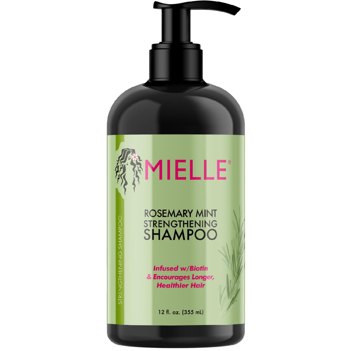 Mielle Organics Rosemary Mint Shampoo With Biotin For Weak Hair, 12 Fl Oz