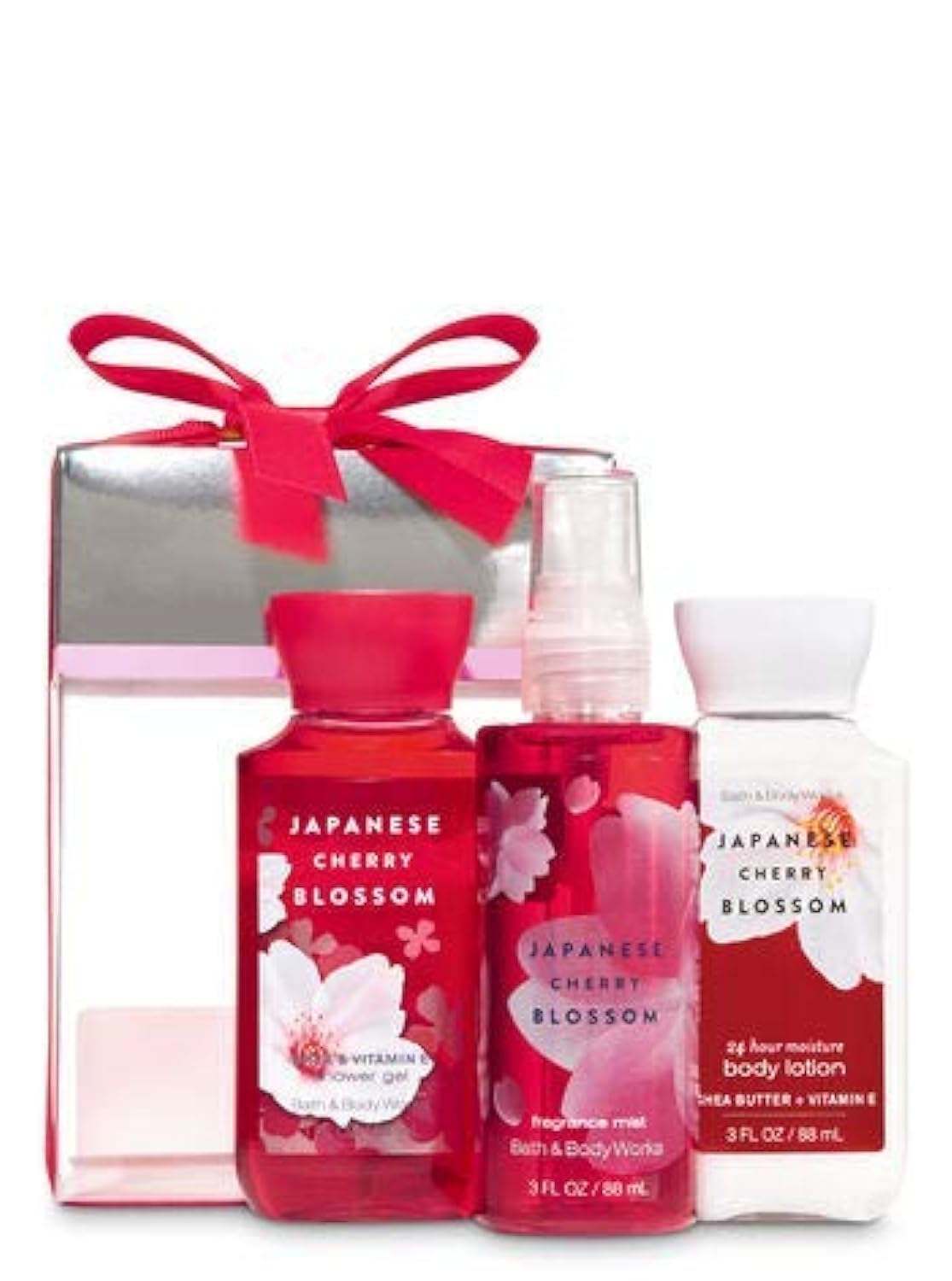 Bath & Body Works Japanese Cherry Blossom Gift Set - Shower Gel, Body Lotion & Mist