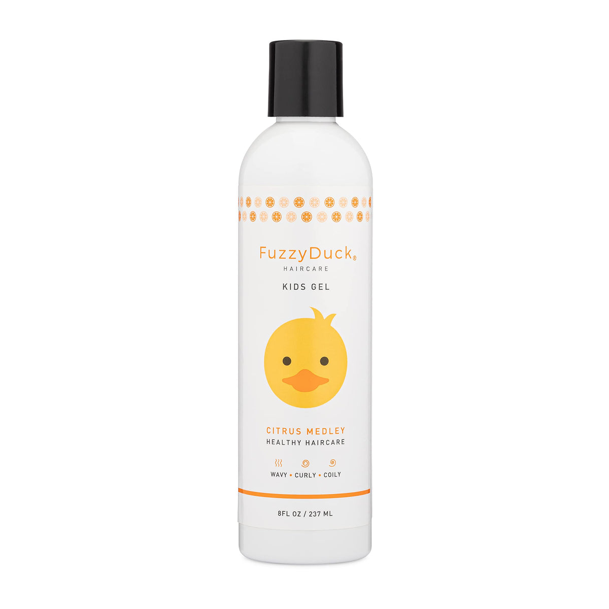 Fuzzyduck Kids Hair Gel - Water-Soluble, Aloe & Honey Infused, Citrus Medley, 8Oz