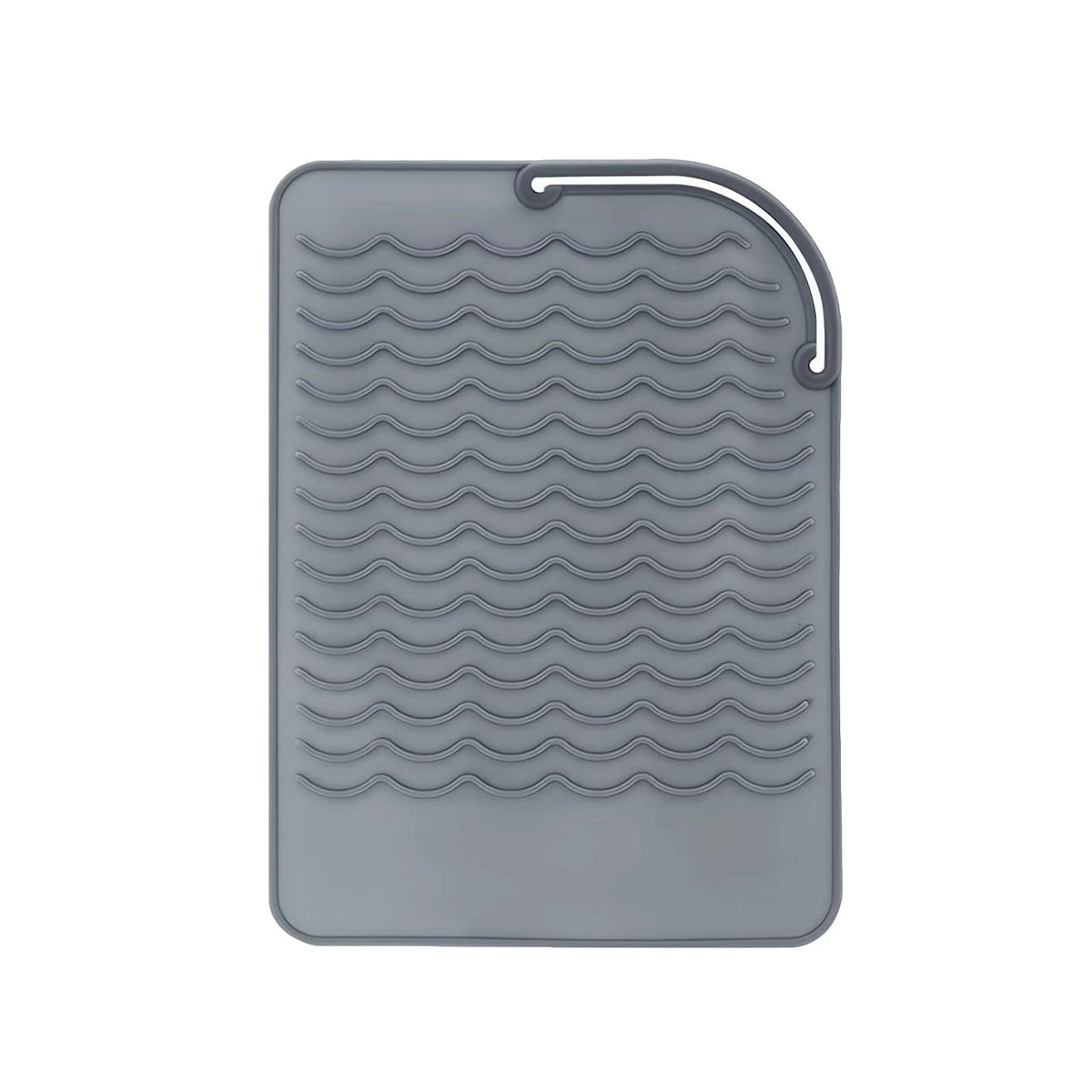 AFT90 Heat Resistant Silicone Mat for Curling Iron & Straighteners, Grey, 9&quot; x 6.5&quot;