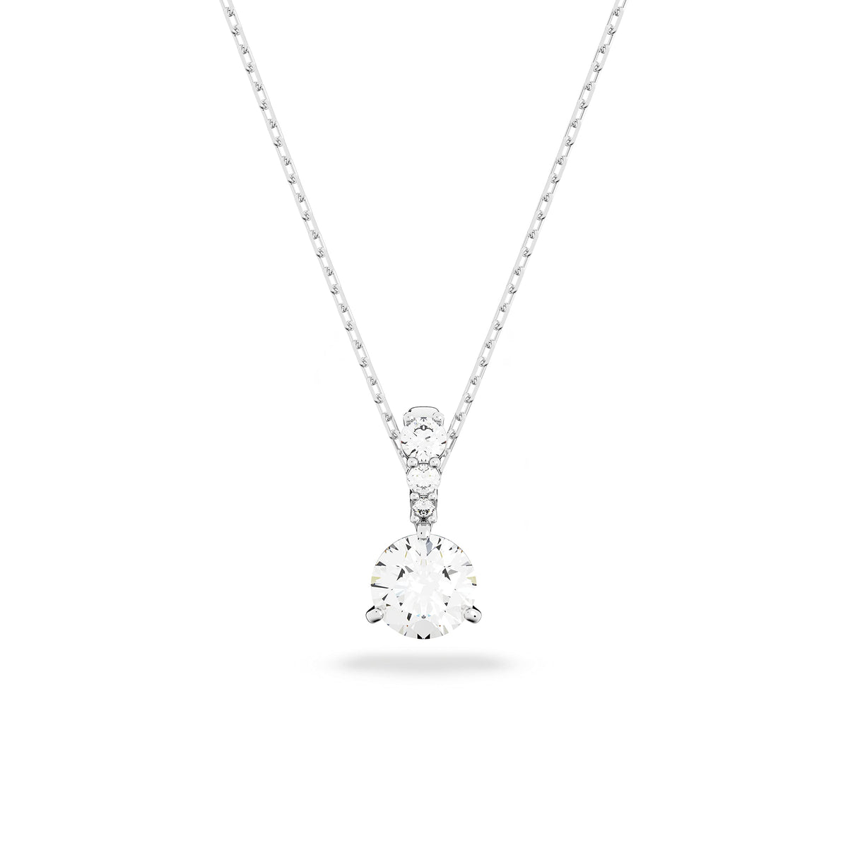 Swarovski Women'S Stilla Necklace, Clear Crystals, Rhodium Tone, Medium Size