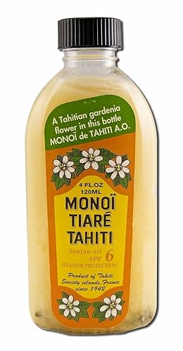 Monoi Tiare Cosmetics Coconut Oil Gardenia Spf6 4 Oz Moisturizing Oil