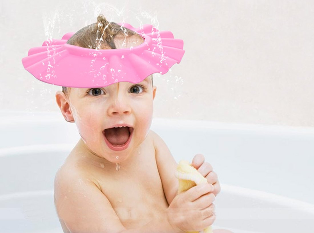 Surborder Shop Adjustable Baby Shampoo Bath Cap With Keychain - Soft & Resizable For Kids