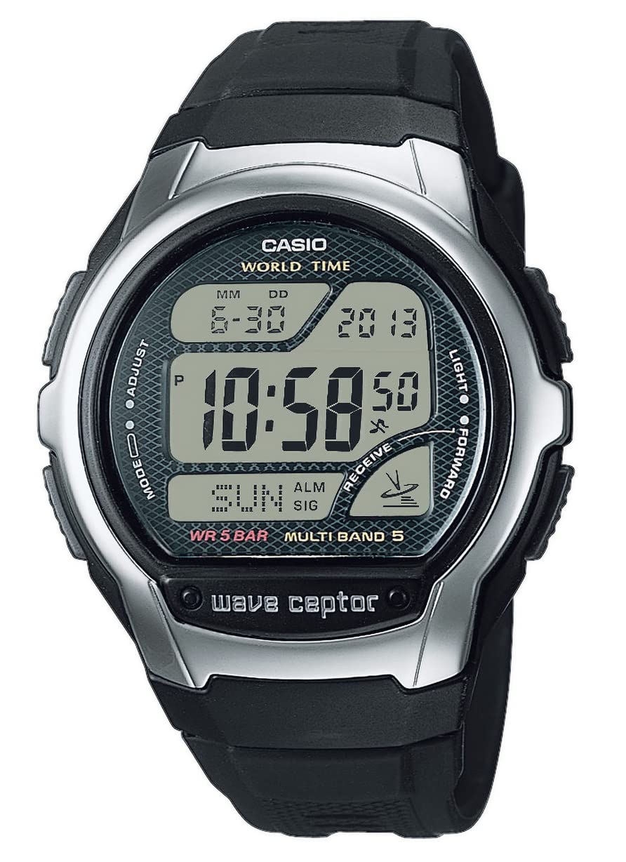 Casio Men'S Black Digital Quartz Watch Wv-58R-1Aef With Plastic Strap