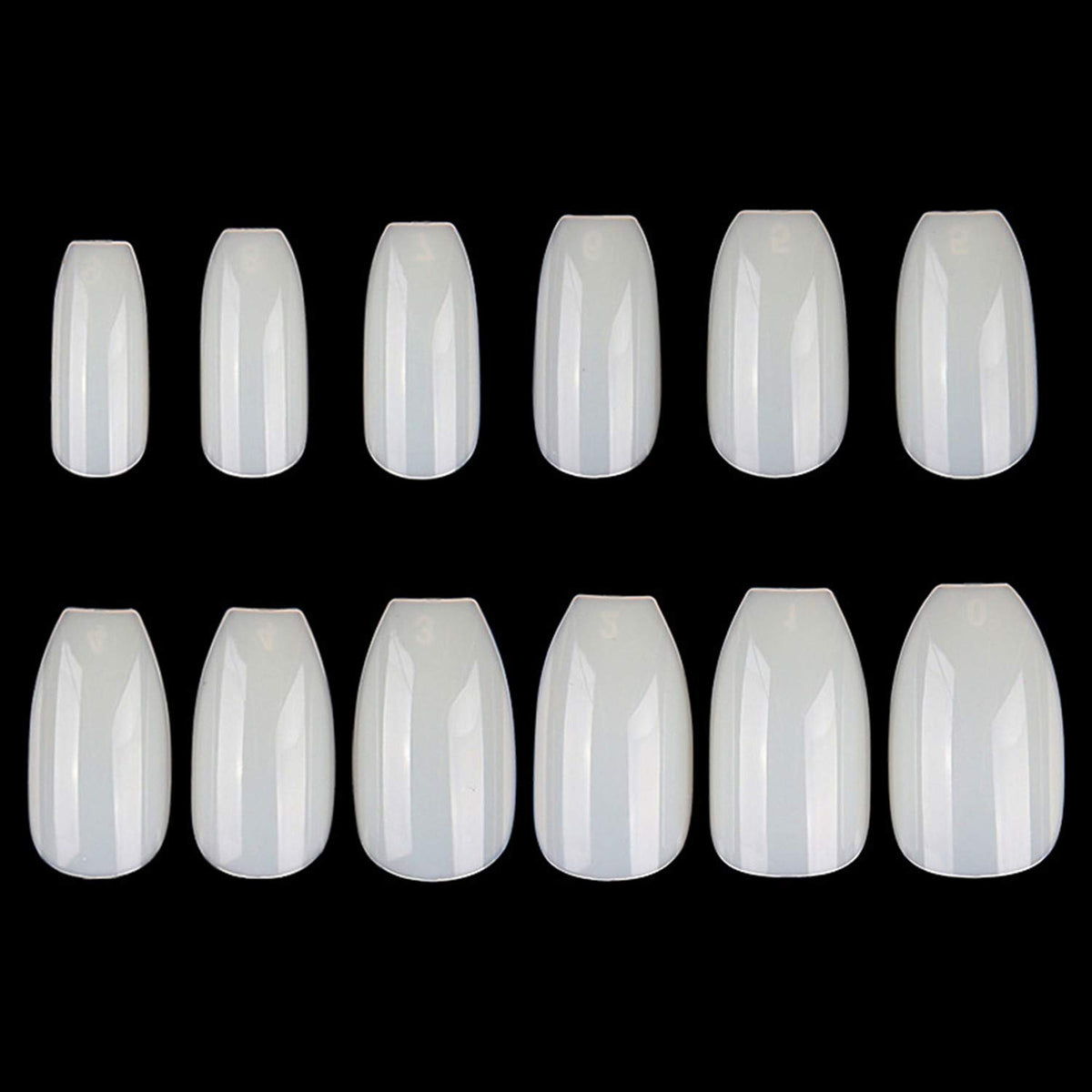 Yimart 500Pcs Ballerina Acrylic Coffin Nails - Full Cover Natural Shape For Salon & Decoration