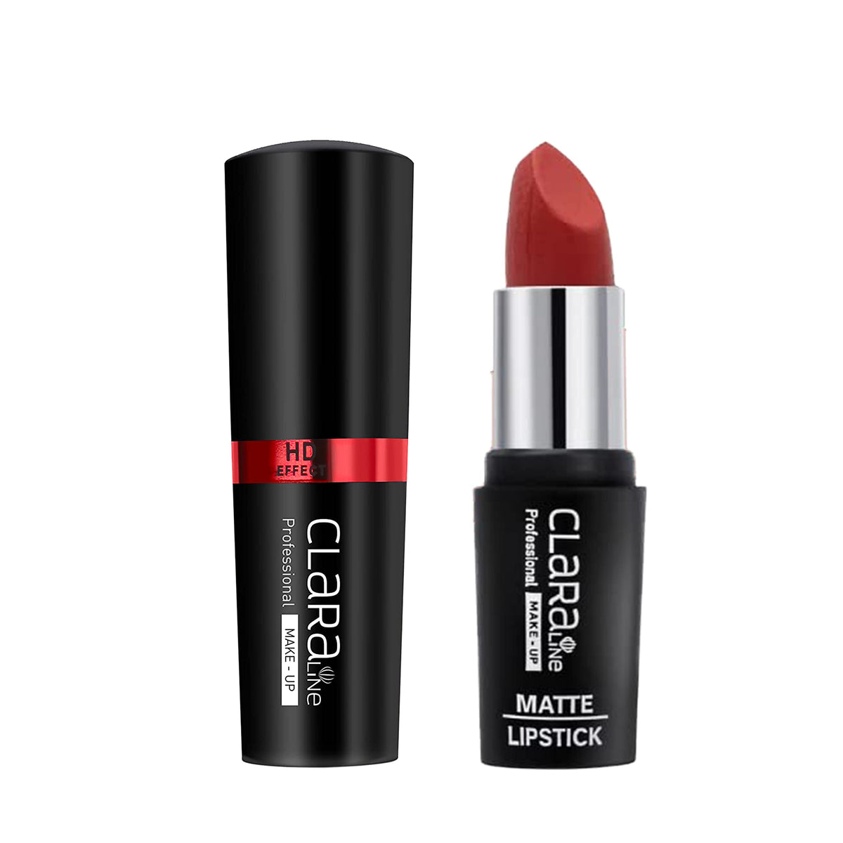 Claraline Matte Liquid Lipstick - Long Lasting, Pigmented, Cruelty-Free, Deep Coral, 0.17 Oz