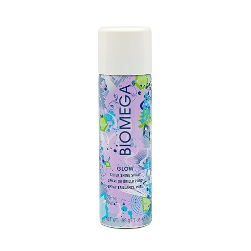 BIOMEGA Glow Sheer Shine Spray, 6 Oz - UV Protection, Instant Healthy Shine, Ultra-Rich Nutrients