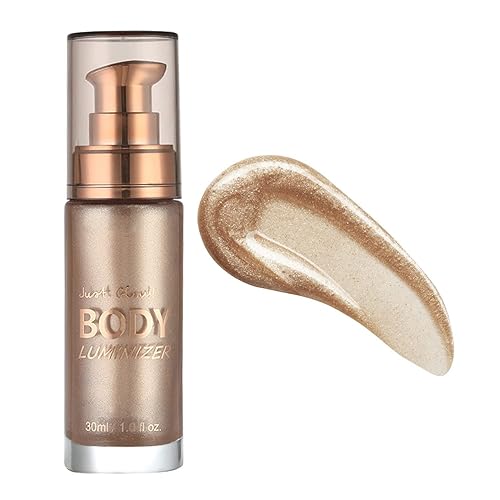 Maepeor Body Luminizer - 04 Rose Gold, Waterproof Shimmer Illuminator, 30 Ml, Non-Sticky Glow