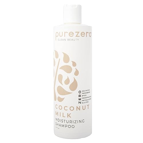 Purezero Coconut Milk Shampoo - 12 Fl Oz - Intense Hydration, Dandruff & Frizz Control, Vegan