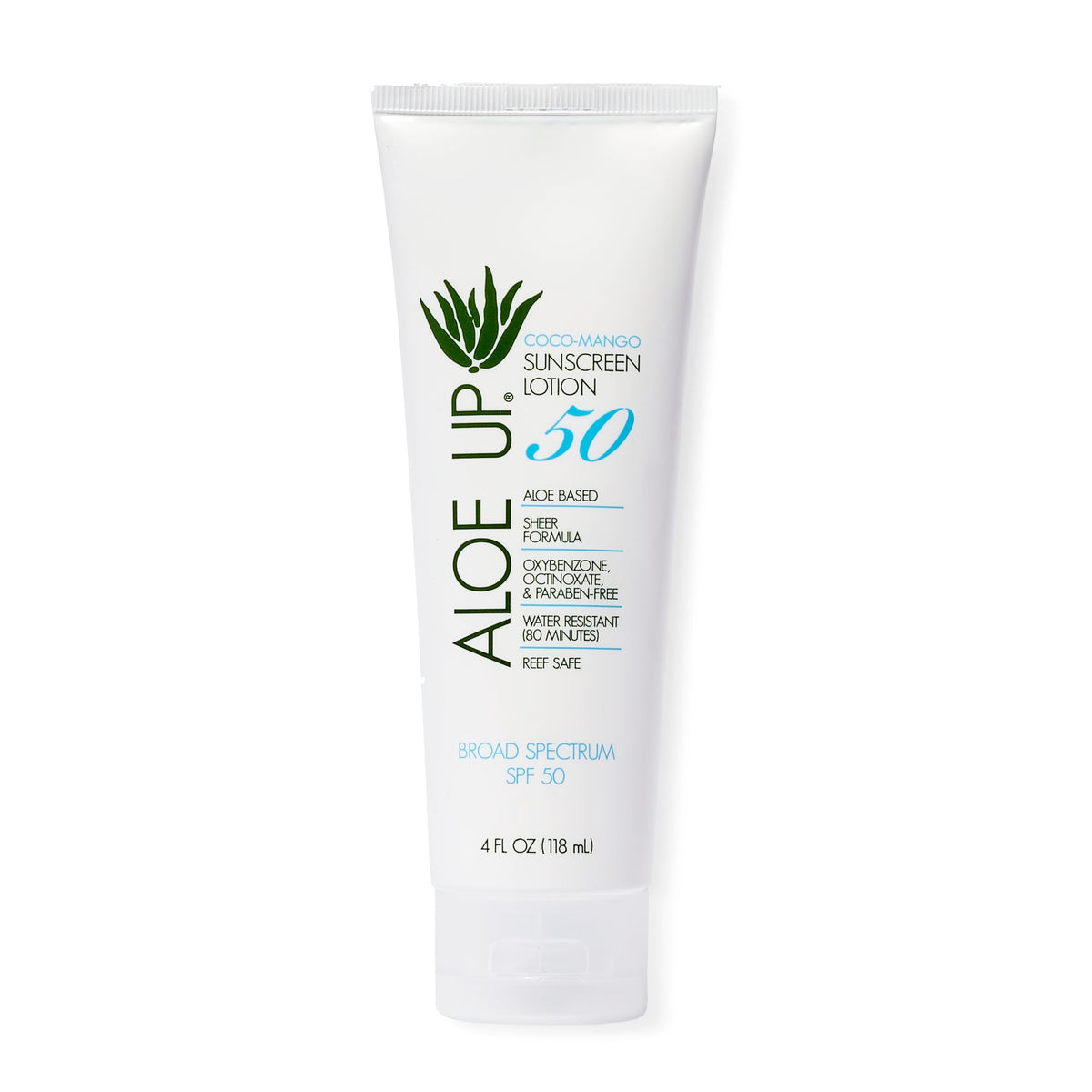 Aloe Up Aloe Vera Sunscreen Lotion Spf 50 - Broad Spectrum, Reef Friendly, Coco-Mango, 4 Oz