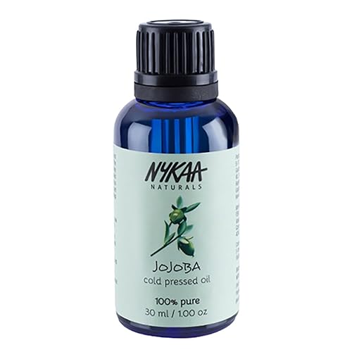 Nykaa Naturals Jojoba Oil 1.01 Oz - Pure Cold Pressed Body & Hair Oil For Skin & Acne Care