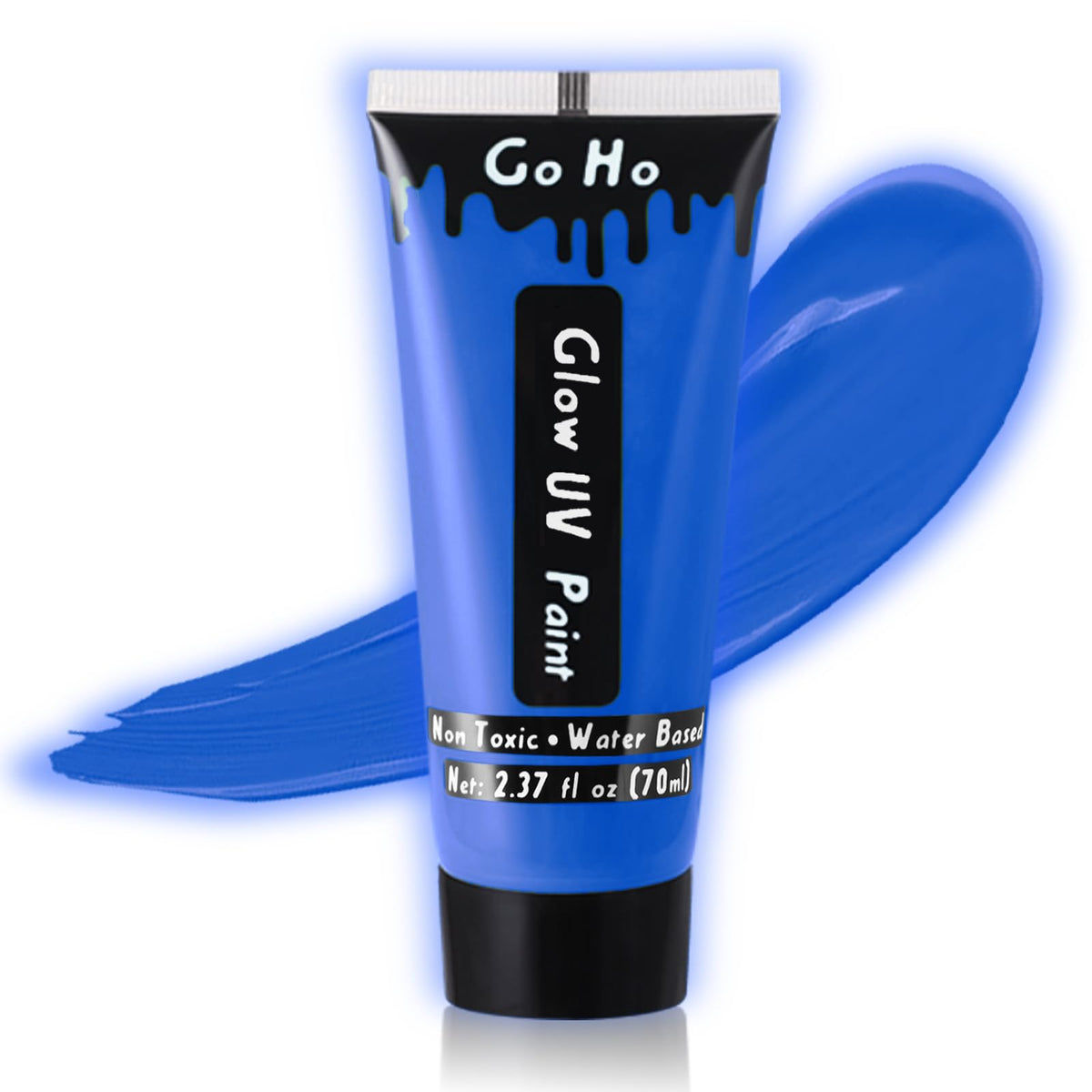 Go Ho Uv Blue Washable Body Paint - Neon Face Paint For Sfx, Cosplay, Halloween Makeup 70Ml