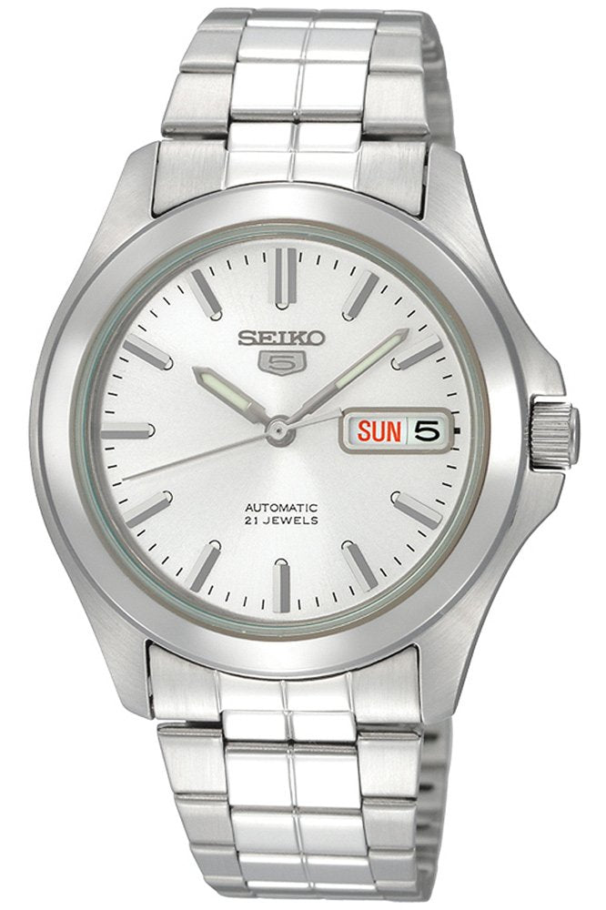 Seiko Men'S Snkk87 Two Tone Stainless Steel Watch With White Dial - Stylish & Durable