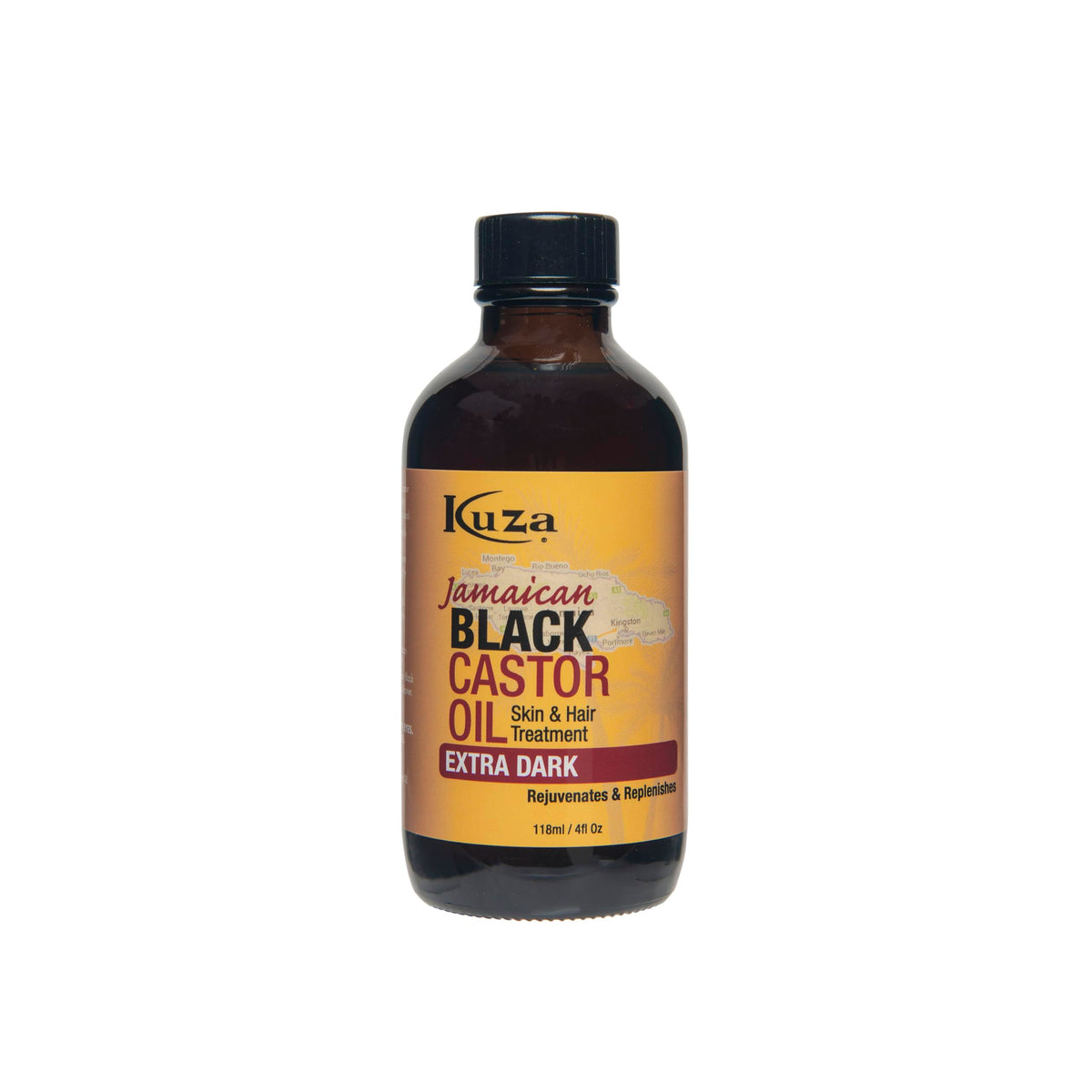 Kuza Jamaican Black Castor Oil Extra Dark - 4Oz For Hair & Skin - Moisturize & Strengthen