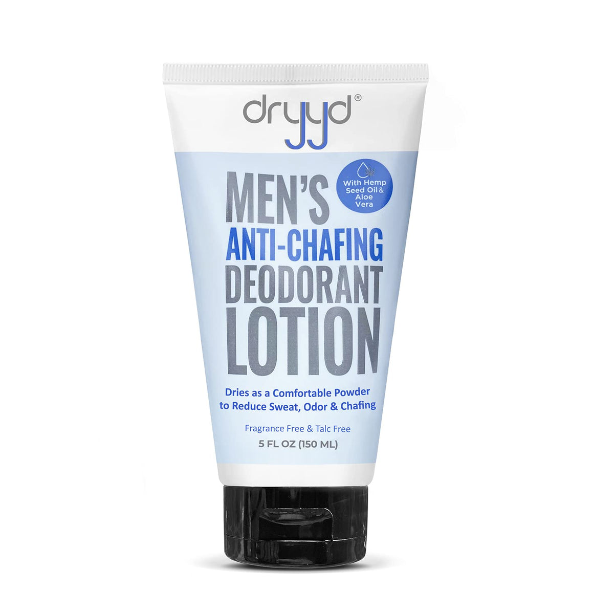 Dryyd Ball Deodorant For Men, Aluminum-Free Anti-Chafing Powder Lotion, 5Oz, Unscented