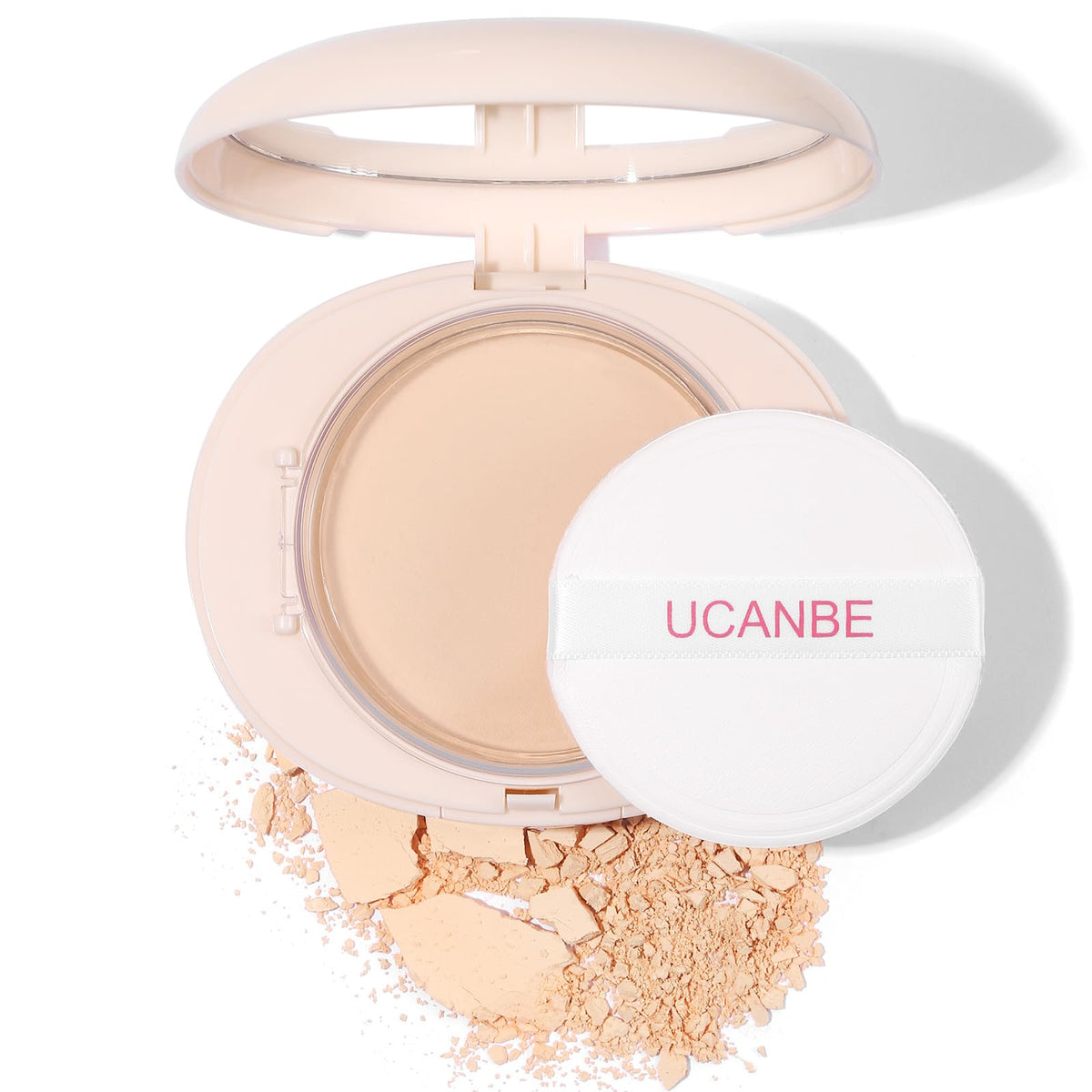 Ucanbe 2-In-1 Matte Face Powder & Foundation, Waterproof, Oil Control, 3.17 Oz - Fair