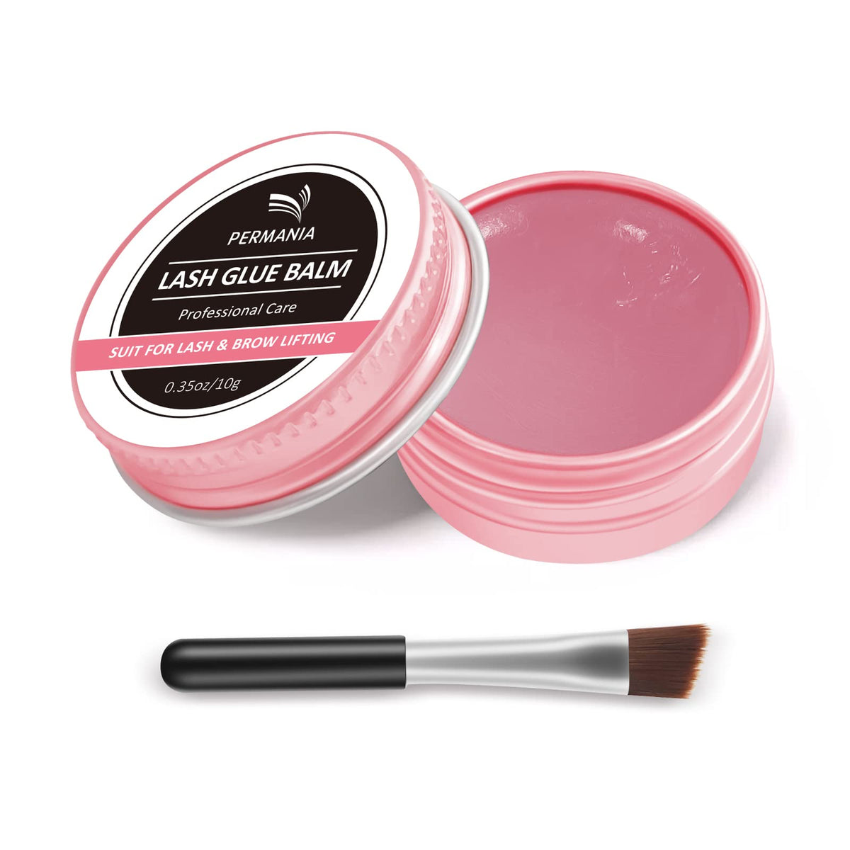 Permania Lash Lift Rod Adhesive & Brow Lamination Glue Balm - Strong Viscosity, Peach Fragrance