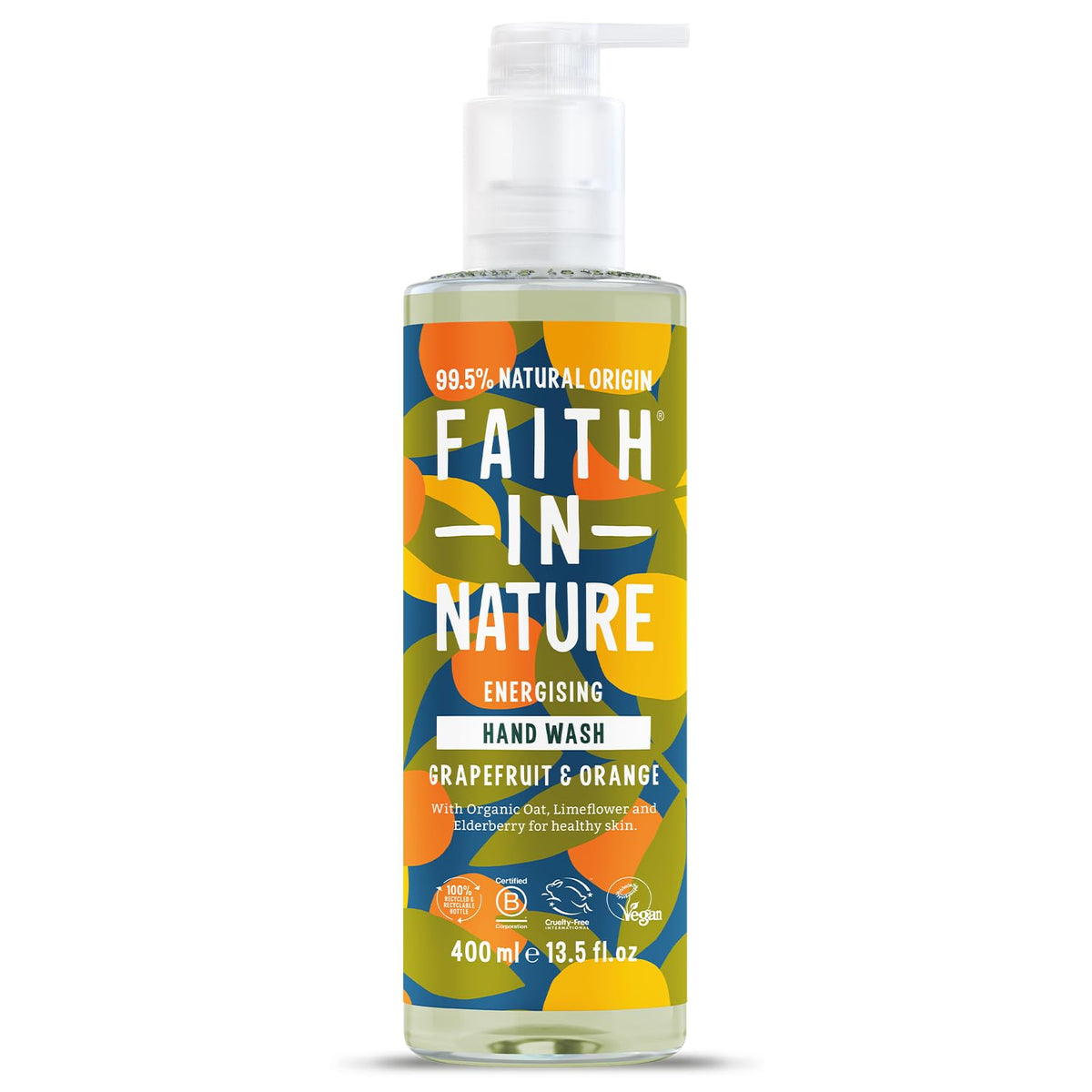 Faith In Nature Grapefruit & Orange Hand Wash, Vegan, Cruelty Free, 400Ml