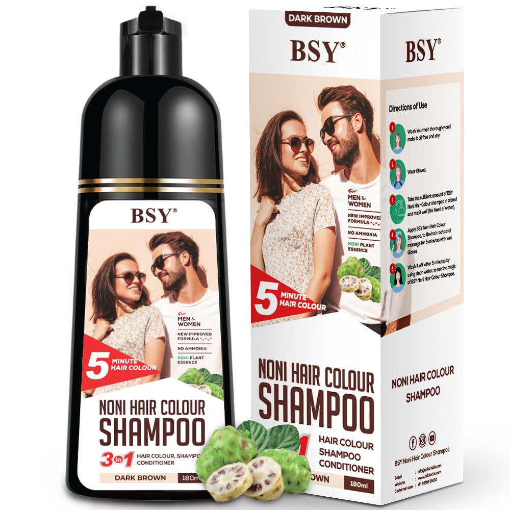 Bsy Noni Hair Color Shampoo - 6 Fl Oz, No Ammonia, 3-In-1 Hair Dye & Conditioner,