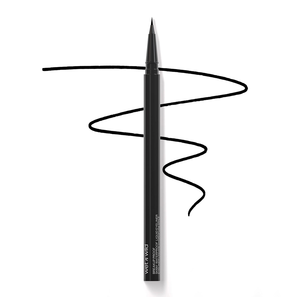 Wet N Wild Mega Last Breakup Proof Liquid Eyeliner, Ultra Black, Waterproof, Vegan, 1 Count