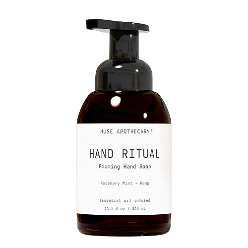 Muse Apothecary Hand Ritual Soap - Aromatic Rosemary Mint + Hemp, 11.5 oz, Essential Oils