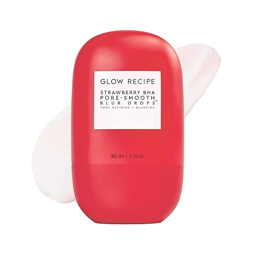 Glow Recipe Strawberry Bha Serum & Poreless Primer - Silicone-Free, Oil Control, 30Ml