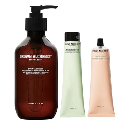 Grown Alchemist Body Cleanser, Exfoliant & Cream Skincare Set - 300Ml & 170Ml - Multicolor