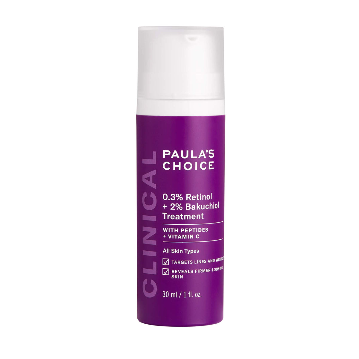 Paula'S Choice Retinol + Bakuchiol Anti-Aging Serum, Fragrance-Free, 1 Oz