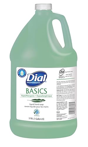 Dial Professional Basics Hypoallergenic Liquid Hand Soap, 1 Gallon Refill, 128 Fl Oz